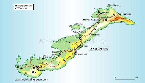 Amorgos Map
