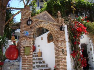 The hotel entrance