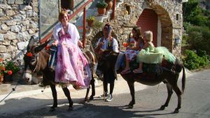 Bride Riding to Ceremony